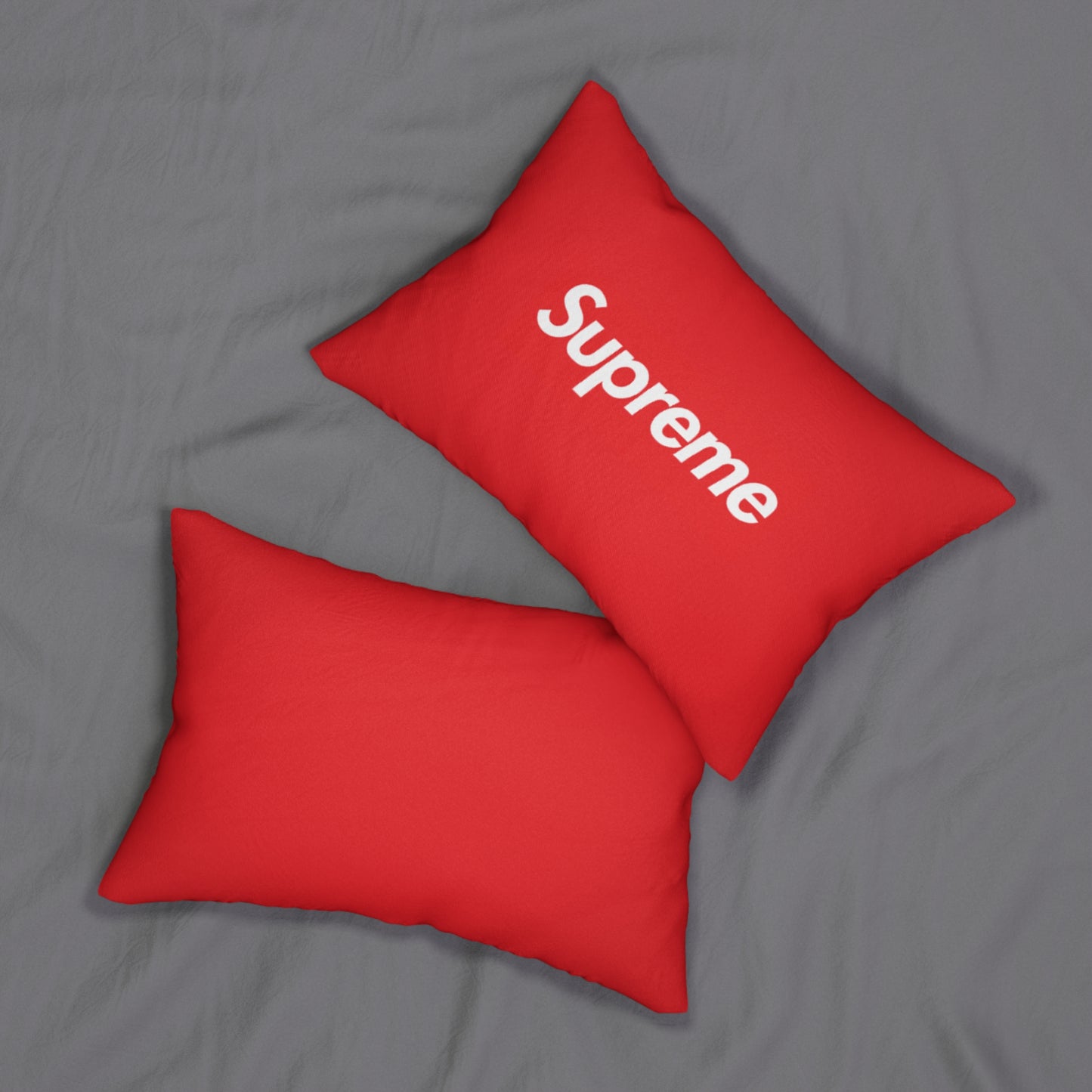 SUPREME Themed Polyester Lumbar Pillow