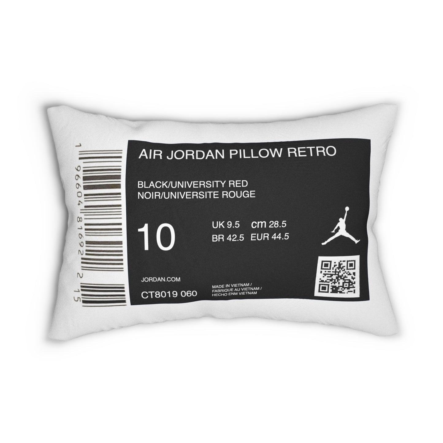 Air Jordan Box Label Themed Polyester Lumbar Pillow