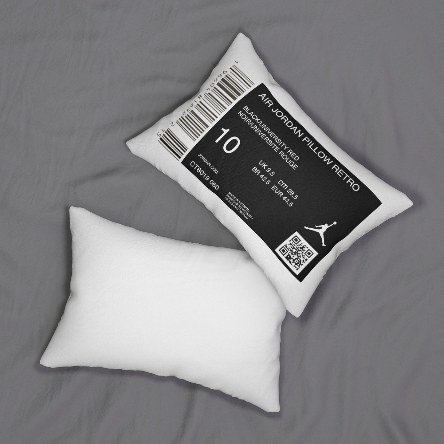 Air Jordan Box Label Themed Polyester Lumbar Pillow