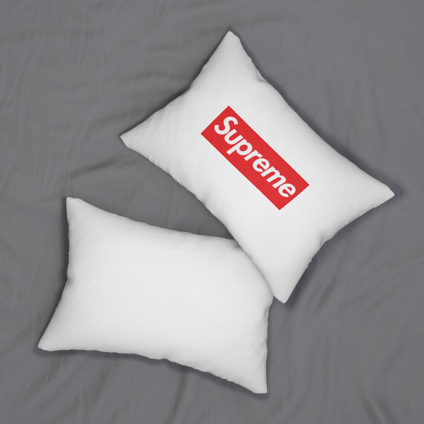 SUPREME Themed Polyester Lumbar Pillow