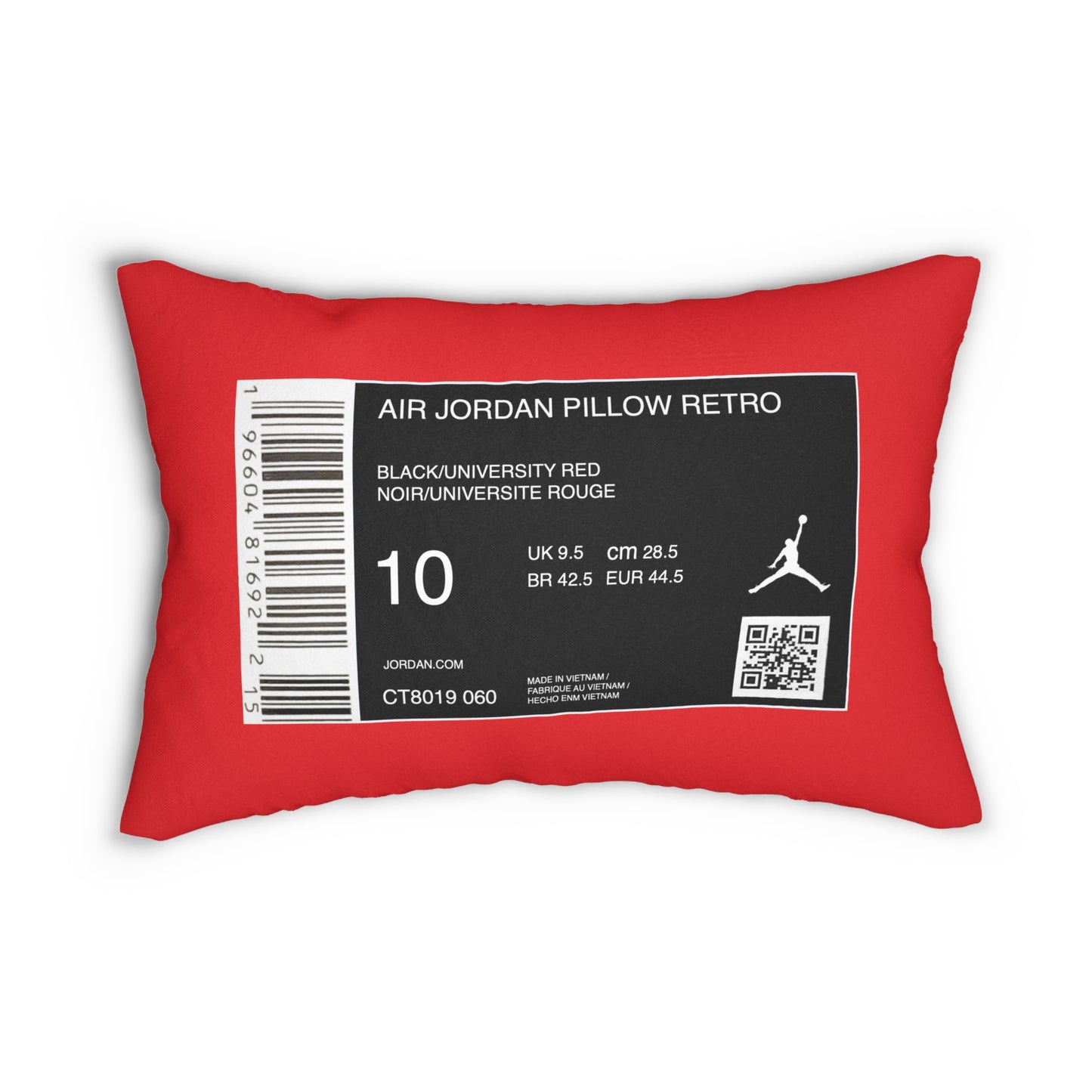 Air Jordan Box Label Themed Polyester Lumbar Pillow