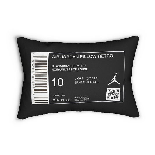 Air Jordan Box Label Themed Polyester Lumbar Pillow