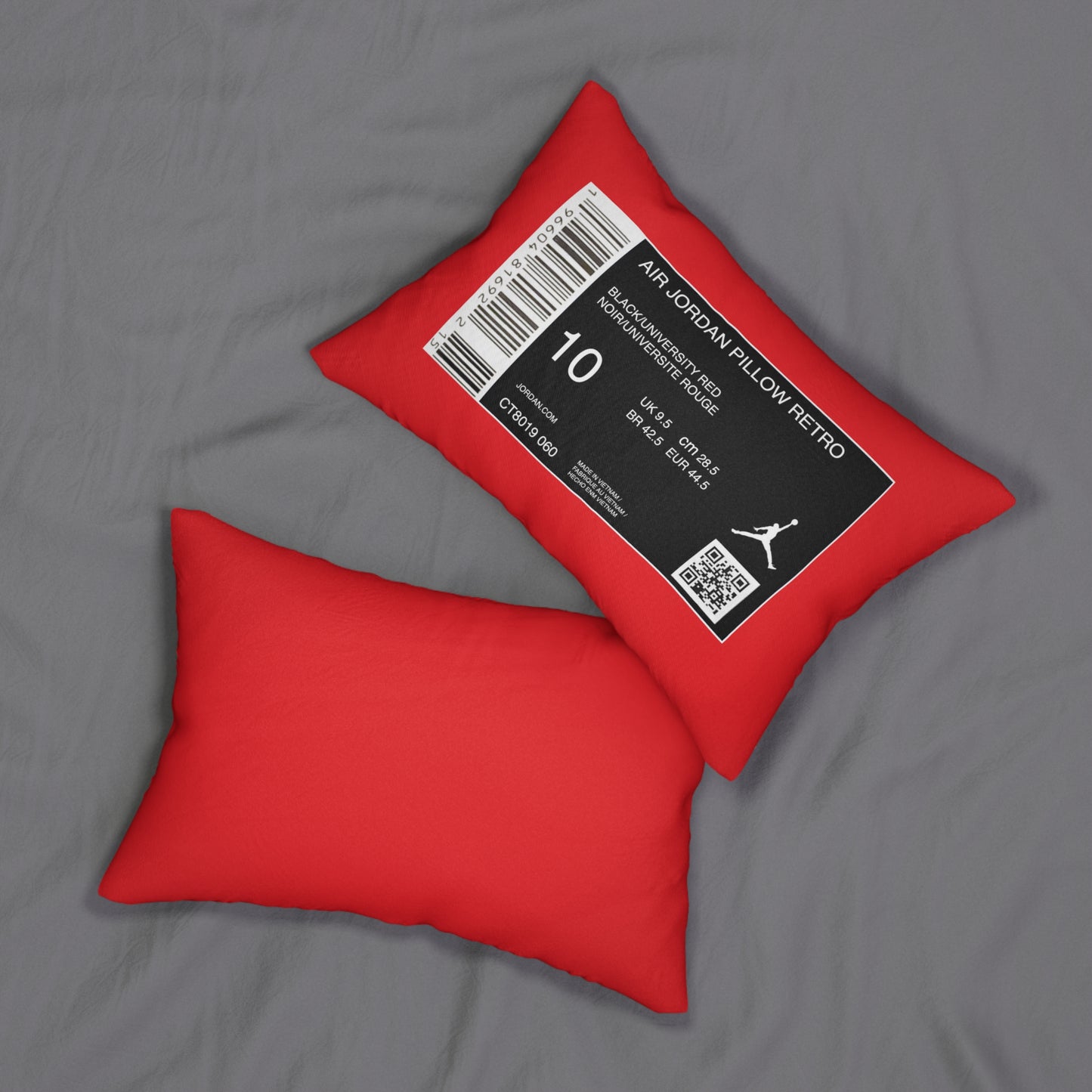 Air Jordan Box Label Themed Polyester Lumbar Pillow