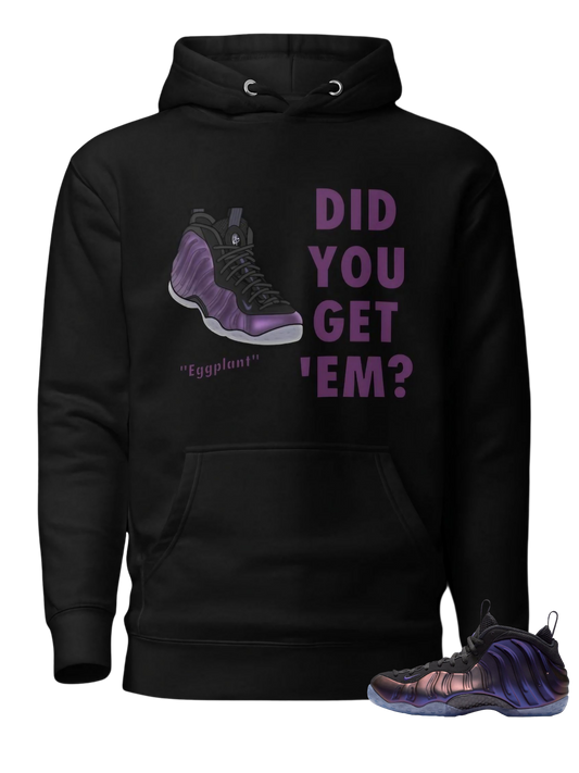 Foamposite Eggplant Unisex Hoodie