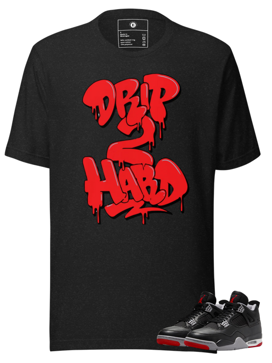 AJ4 Bred Reimagined Drip Too Hard Unisex T-Shirt