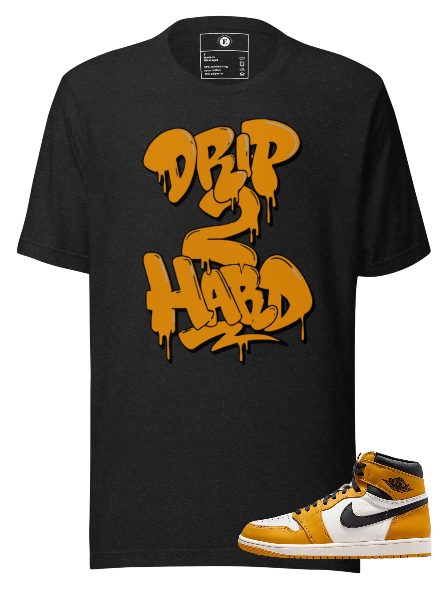 AJ1 Yellow Ochre Drip Too Hard Unisex T-Shirt