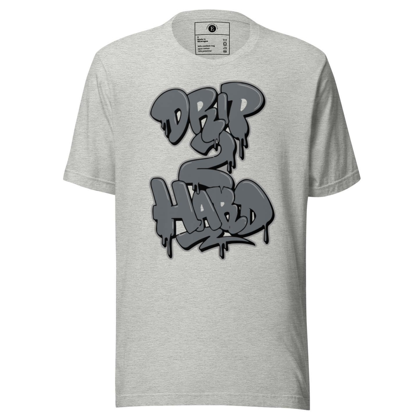 AJ14 Flint Grey Drip Too Hard Unisex t-shirt