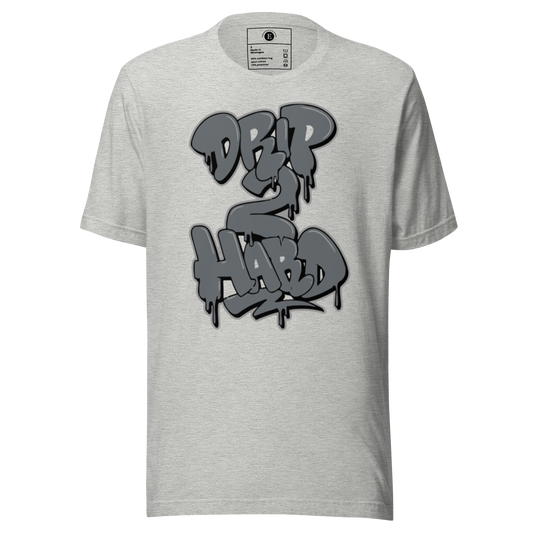 AJ14 Flint Grey Drip Too Hard Unisex t-shirt