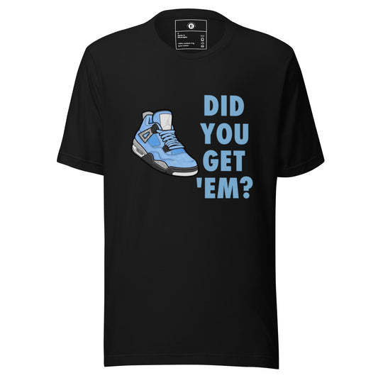 UNC Jordan 4 Unisex t-shirt