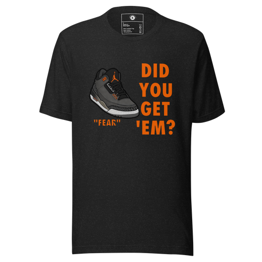 JORDAN 3 FEAR TSHIRT