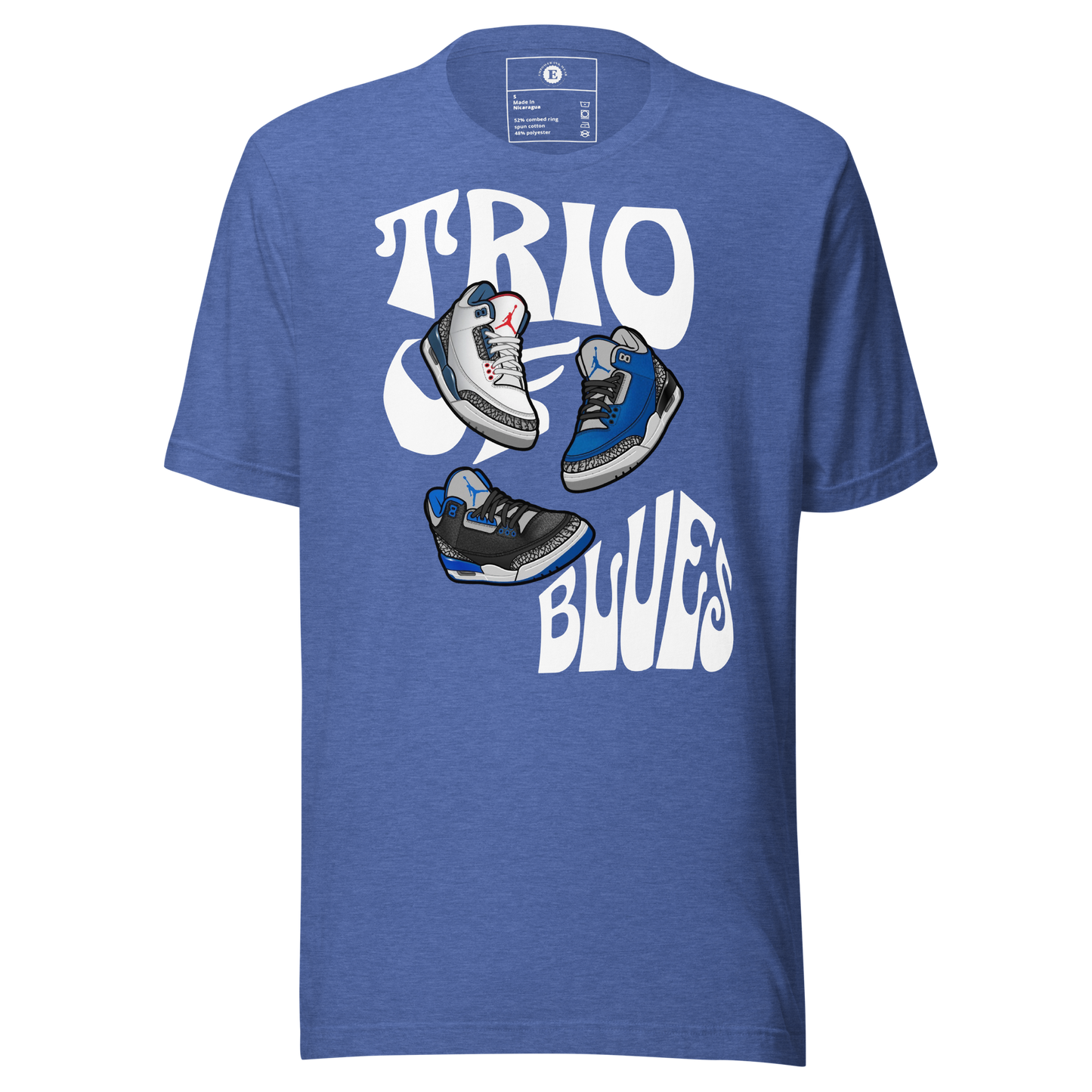 AJ3 Trio Of Blues Unisex t-shirt