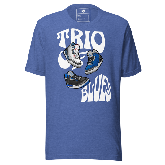 AJ3 Trio Of Blues Unisex t-shirt