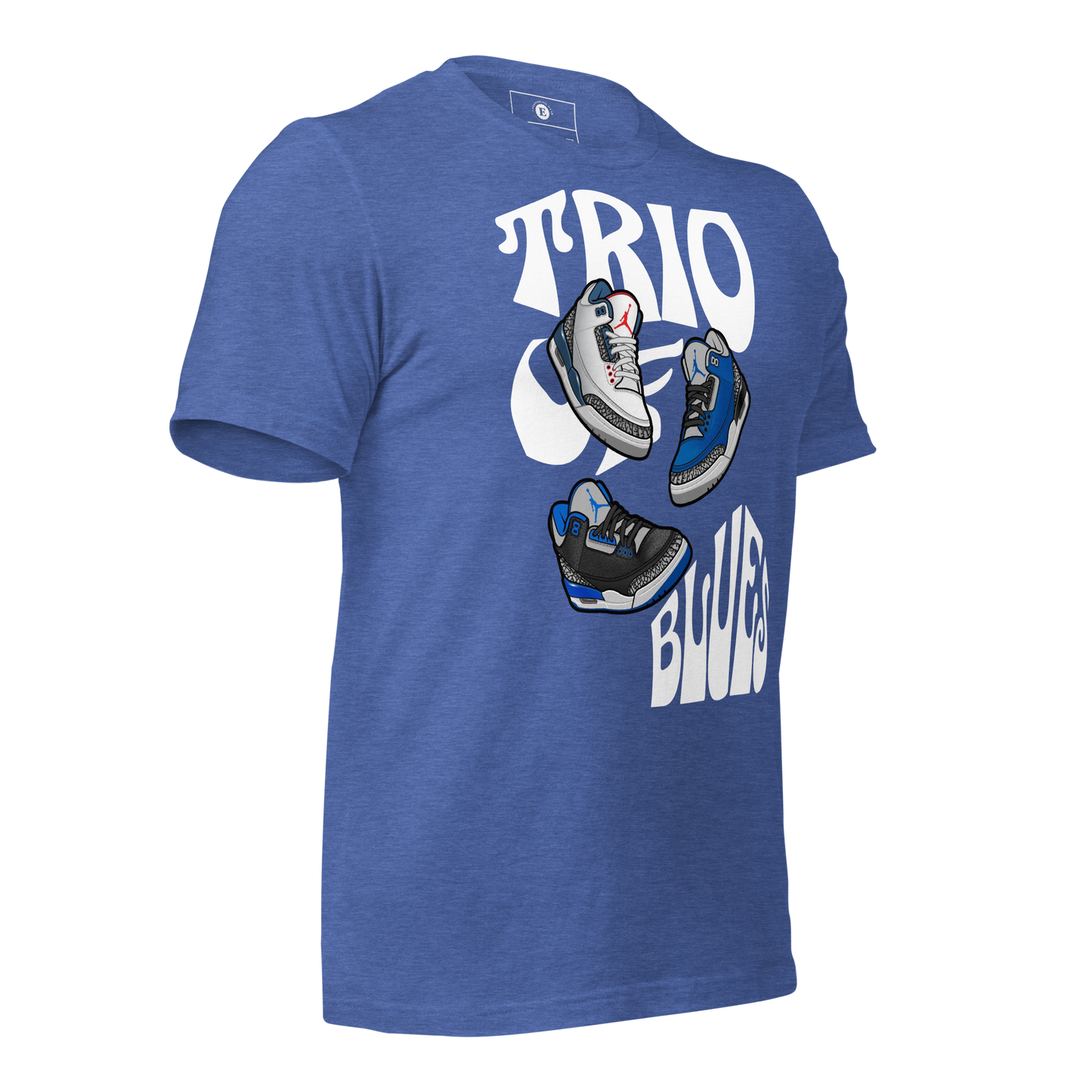 AJ3 Trio Of Blues Unisex t-shirt