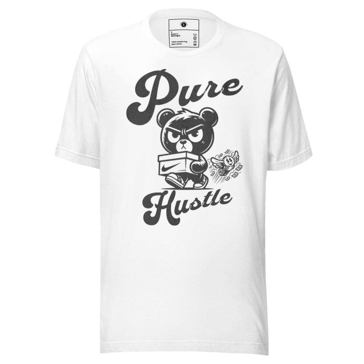 Pure Hustle White Unisex t-shirt